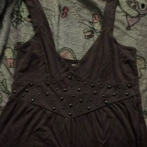 Mossimo Supply Co. Dark Purple Studded Tank Top